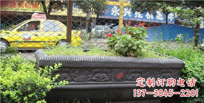东莞玻璃钢仿铜花盆景观雕塑