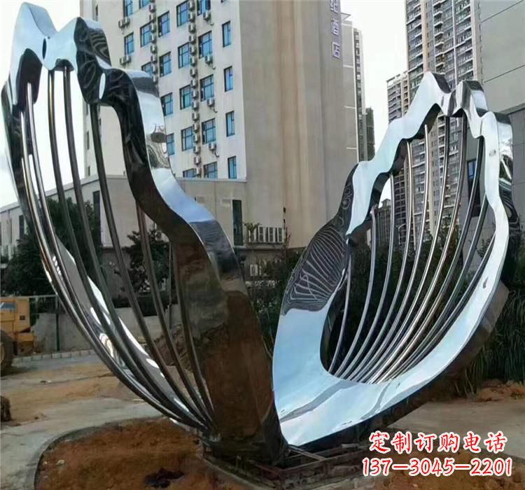 东莞不锈钢贝壳景观雕塑