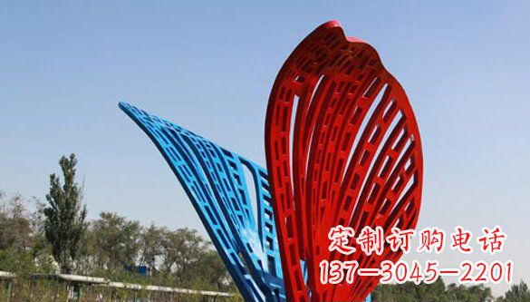 东莞不锈钢彩色蝴蝶抽象雕塑