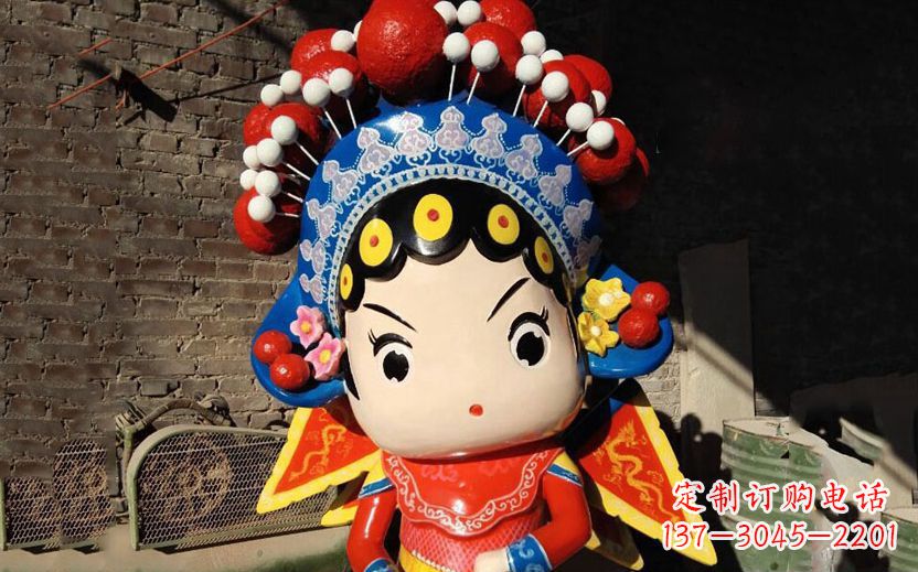 东莞不锈钢唱戏儿童公园卡通摆件雕塑