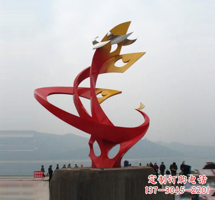 东莞不锈钢城市抽象凤凰雕塑