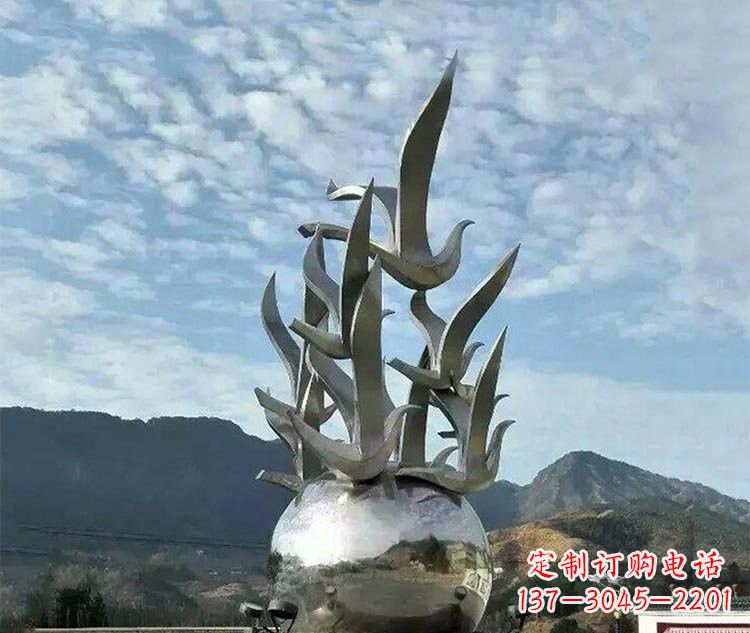 东莞不锈钢城市抽象和平鸽地球雕塑