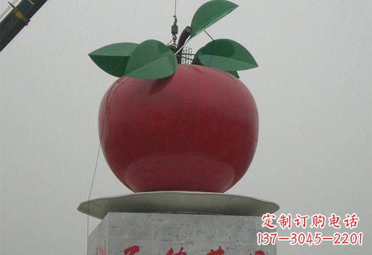 东莞不锈钢城市大型苹果雕塑