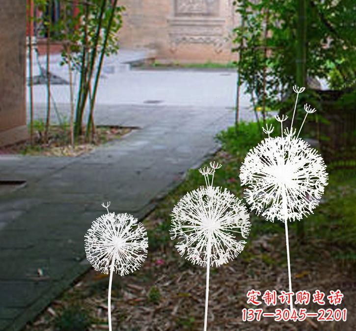 东莞不锈钢城市镂空蒲公英雕塑
