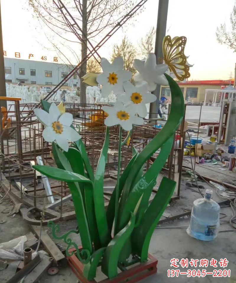 东莞不锈钢城市紫荆花雕塑 