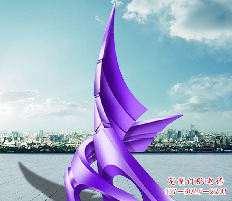 东莞不锈钢抽象船帆雕塑 (2)