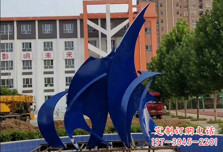 东莞不锈钢抽象船帆雕塑
