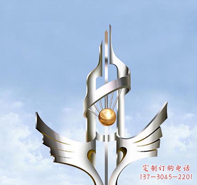 东莞不锈钢抽象创意翅膀雕塑