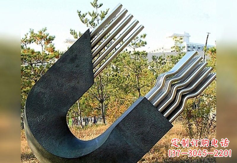 东莞不锈钢抽象磁铁雕塑