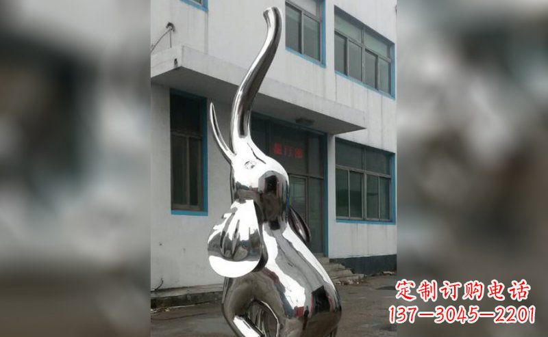 东莞不锈钢抽象大象雕塑