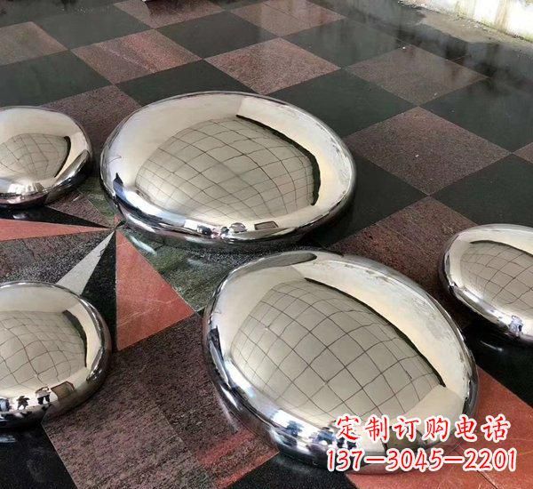 东莞不锈钢抽象鹅卵石雕塑