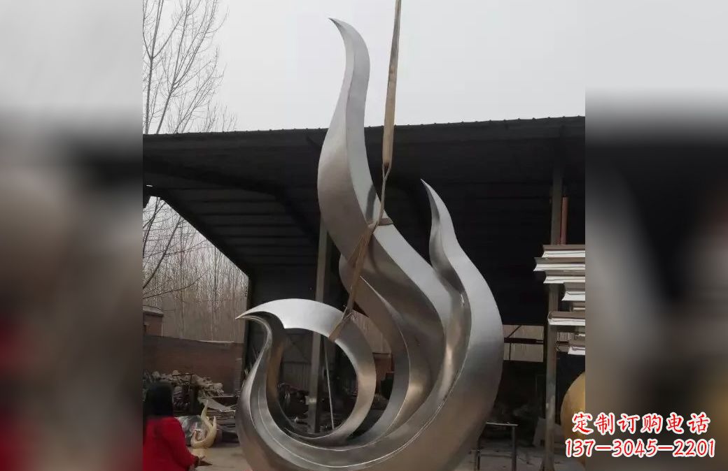 东莞不锈钢抽象凤凰雕塑 (7)