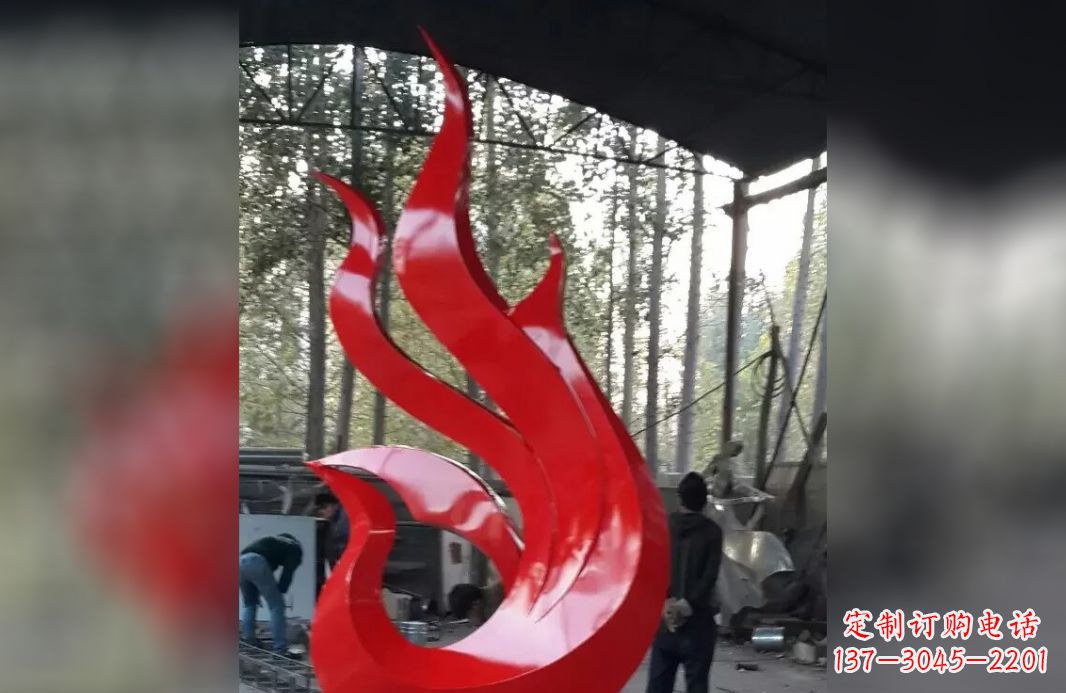 东莞不锈钢抽象凤凰雕塑 (6)