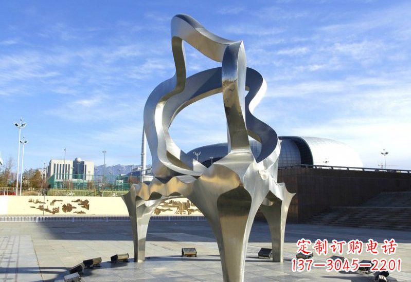 东莞不锈钢抽象钢琴雕塑