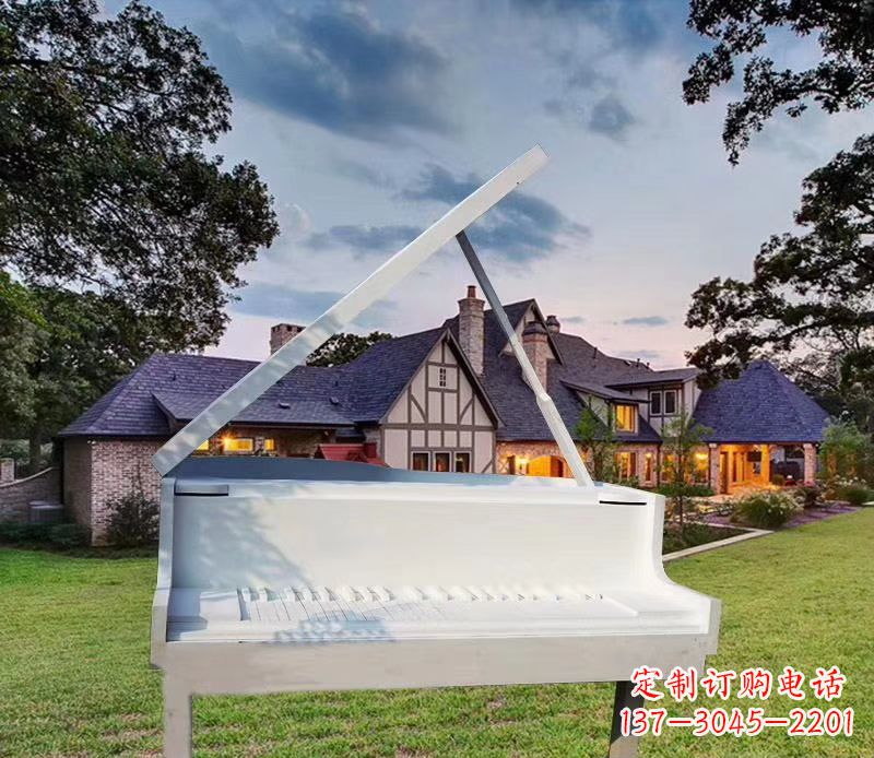 东莞不锈钢抽象钢琴雕塑广场景观雕塑