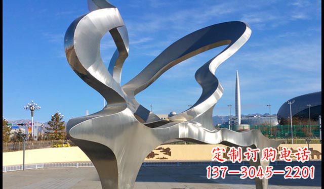 东莞不锈钢抽象钢琴雕塑1