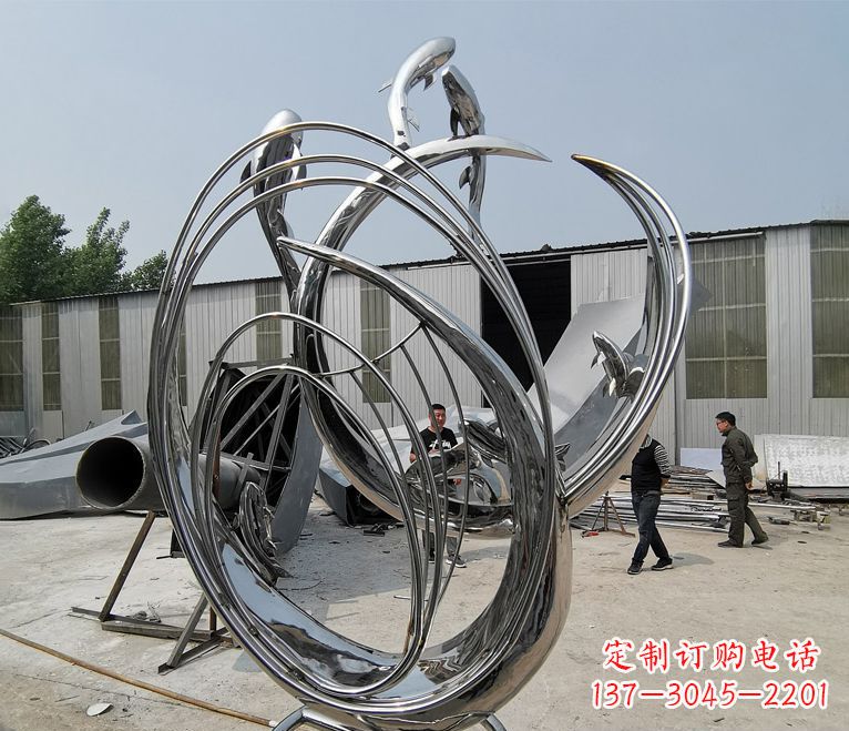 东莞精美不锈钢跃龙门雕塑