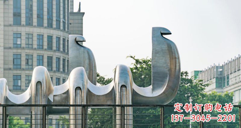 东莞不锈钢抽象骆驼街边动物雕塑