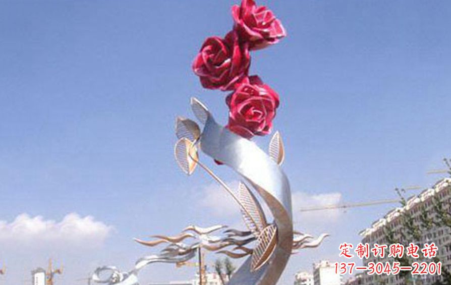 东莞精美不锈钢玫瑰雕塑