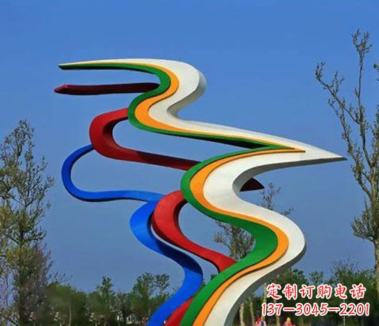 东莞不锈钢抽象喷绘飘带