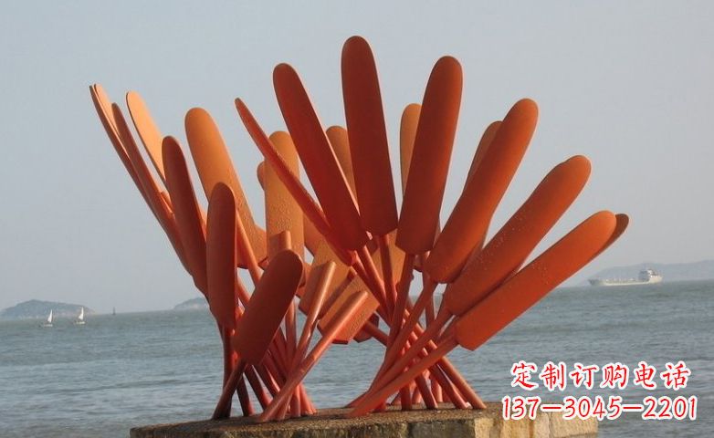 东莞不锈钢船桨海边景观雕塑