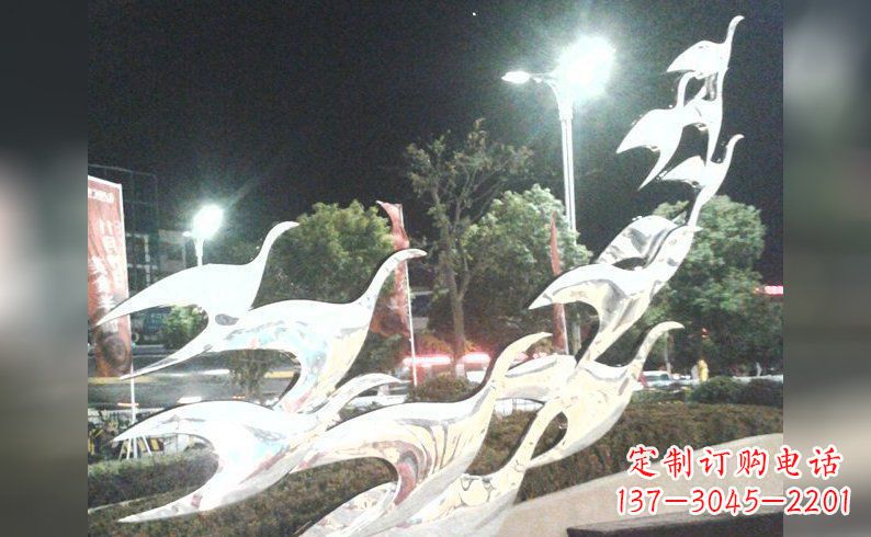 东莞不锈钢大雁雕塑 (5)