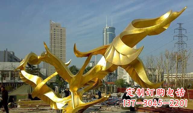 东莞不锈钢大雁雕塑 (4)