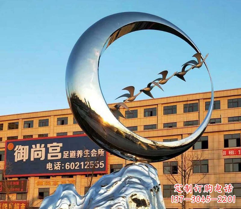 东莞不锈钢大雁雕塑1