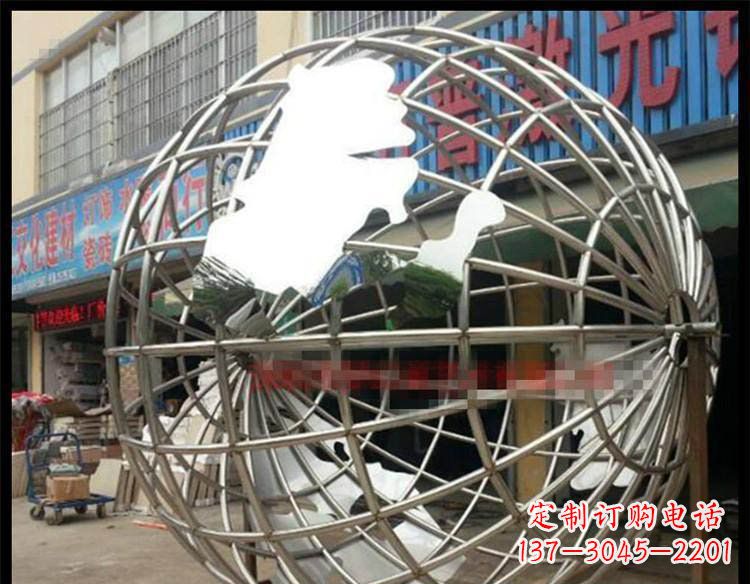 东莞不锈钢地球公园景观雕塑 (2)