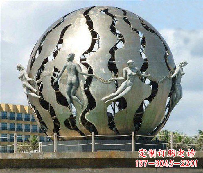 东莞不锈钢地球广场雕塑