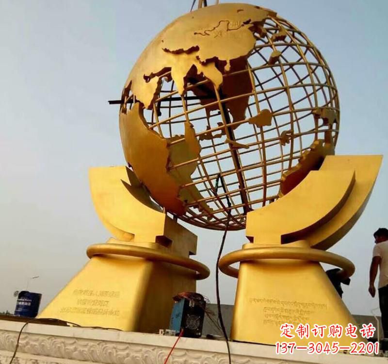 东莞不锈钢地球仪镂空雕塑
