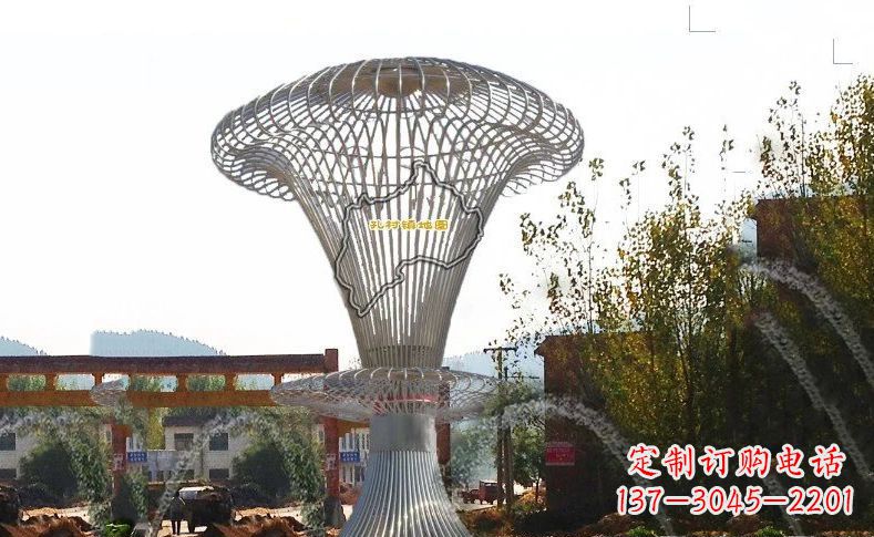 东莞不锈钢地图标志城市景观雕塑