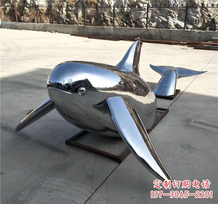 东莞不锈钢动物鲸鱼雕塑