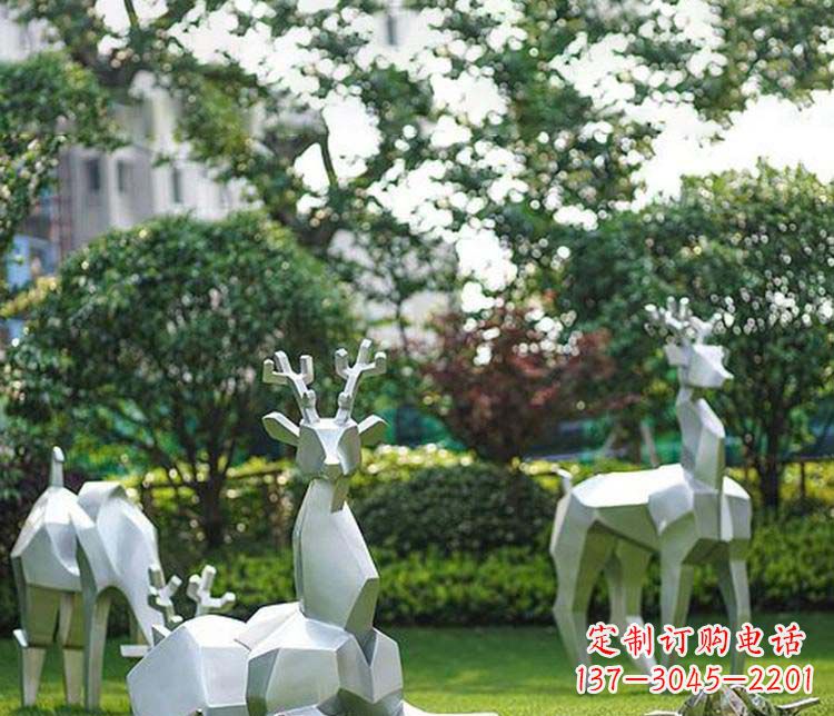 东莞不锈钢动物鹿雕塑