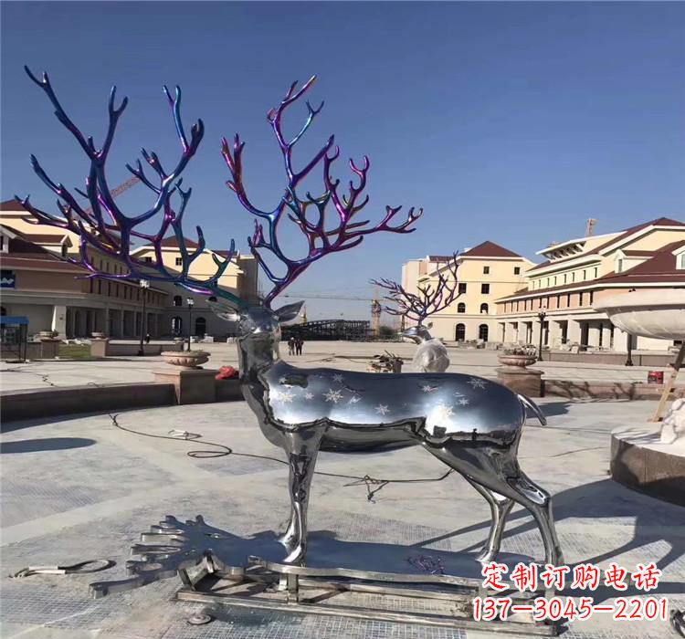 东莞不锈钢动物鹿 雕塑