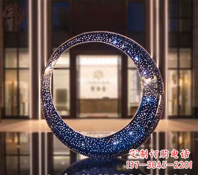 东莞不锈钢发光月亮雕塑