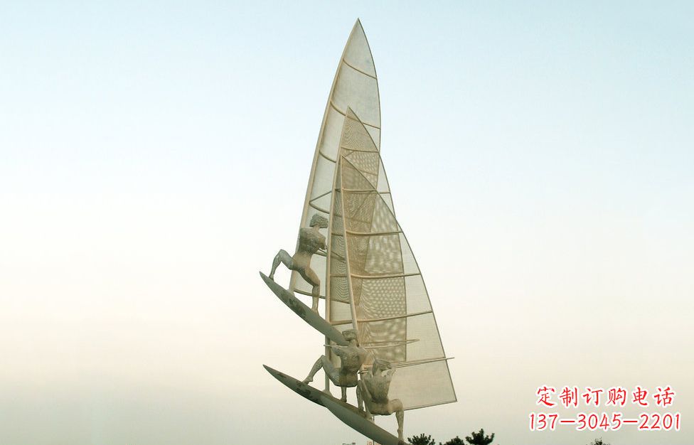 东莞精美的不锈钢帆船雕塑