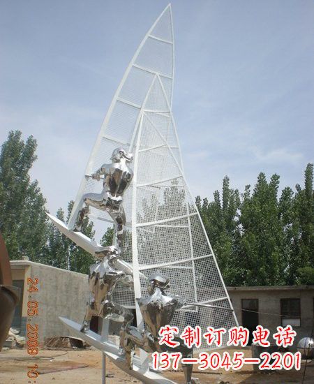 东莞不锈钢帆船雕塑