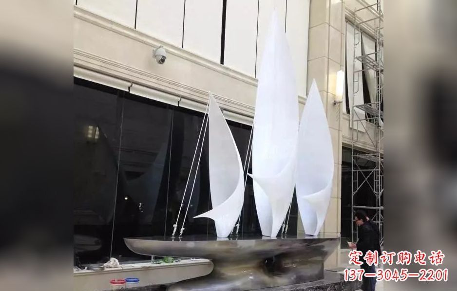 东莞不锈钢帆船广场景观雕塑