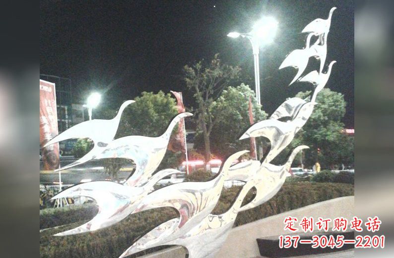 东莞不锈钢飞翔的抽象大雁