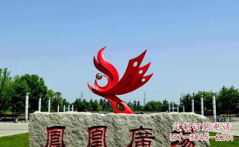 东莞不锈钢凤凰景观雕塑 (3)