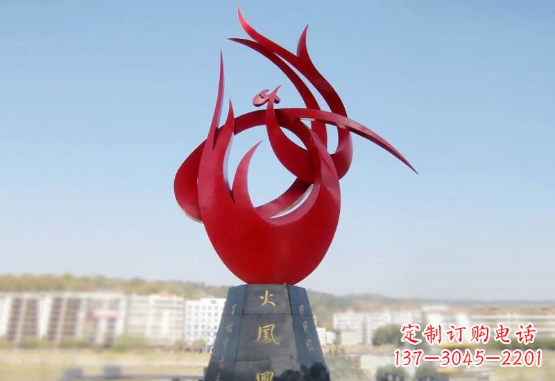 东莞凤凰雕塑——点缀不锈钢公园