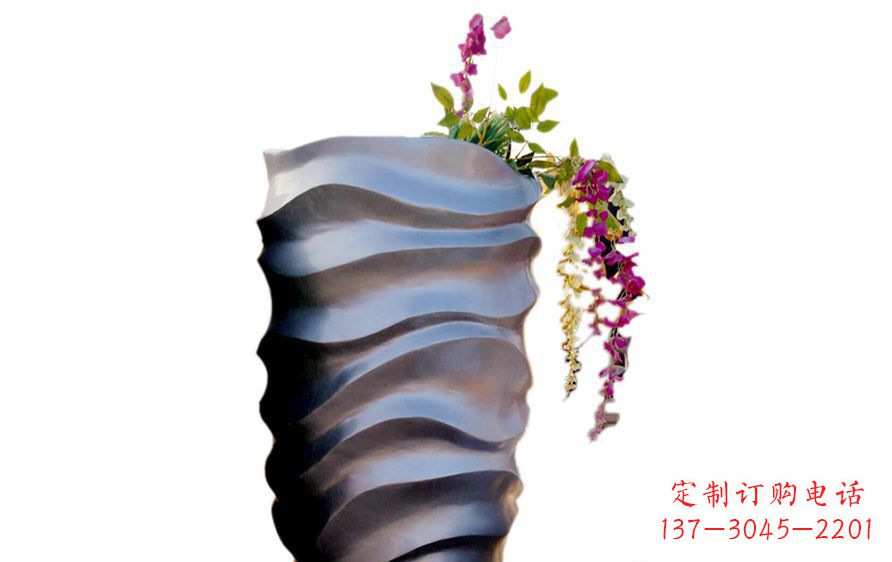 东莞不锈钢公园花盆景观雕塑