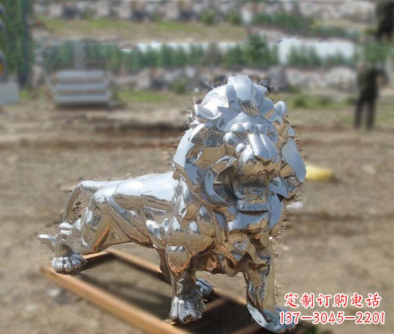 东莞不锈钢雕刻的狮子