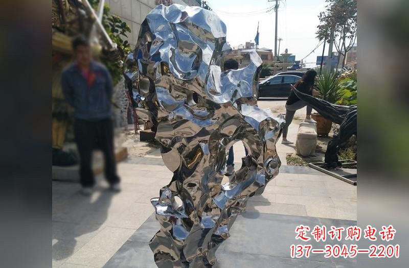 东莞不锈钢公园镜面太湖石