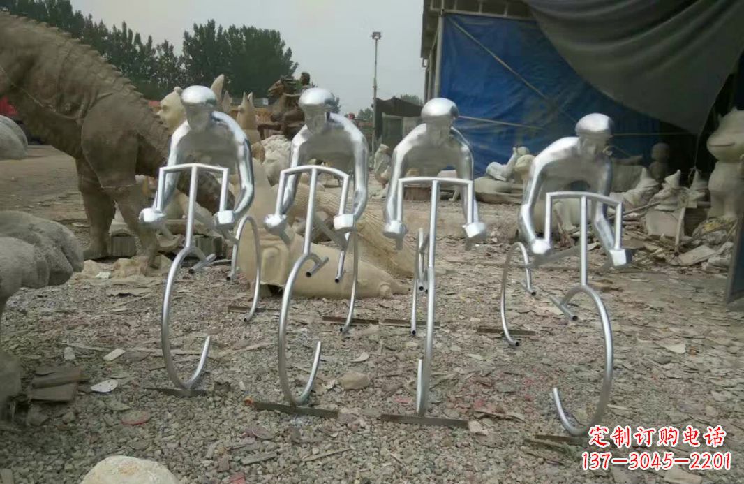 东莞不锈钢自行车雕塑——美丽的自行车文化精神