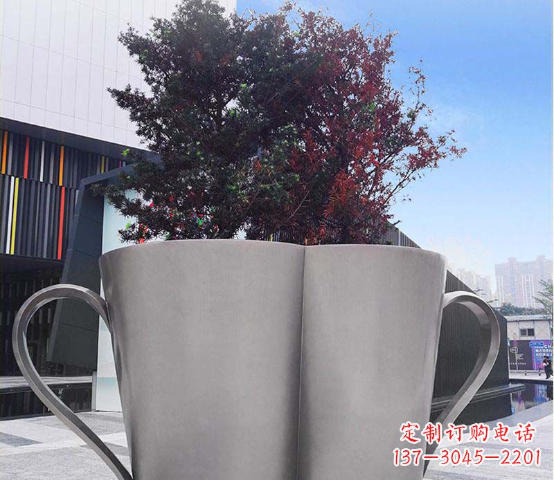 东莞不锈钢花盆雕塑美观耐用