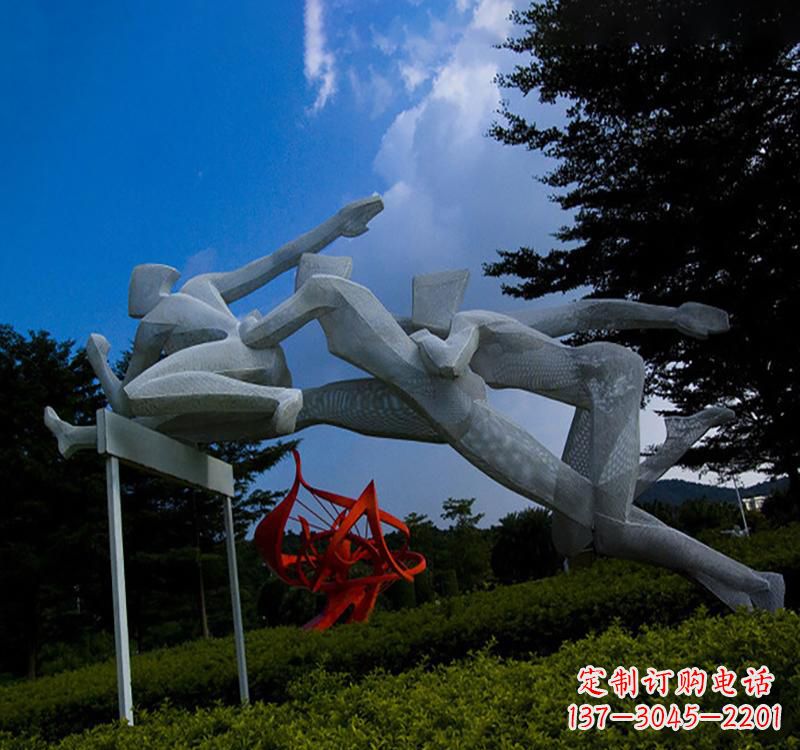 东莞不锈钢中的运动员雕塑