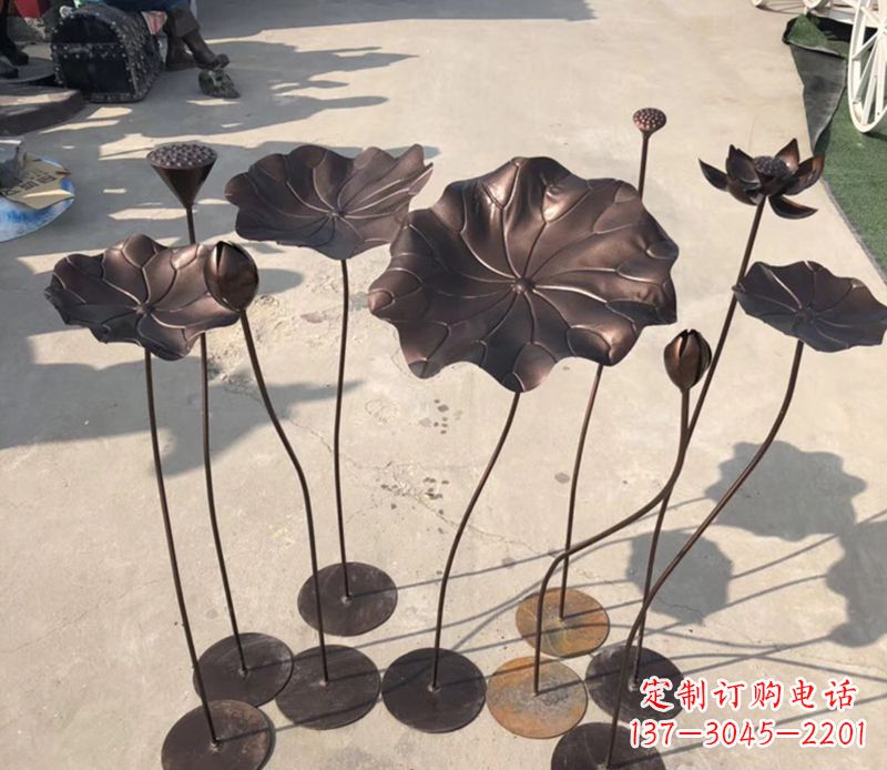 东莞不锈钢荷花雕塑传承传统文化