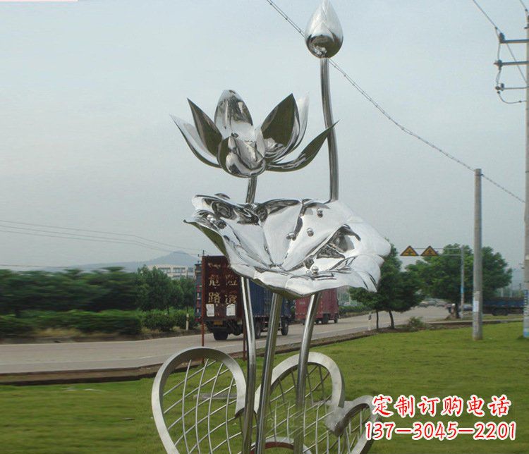 东莞精美不锈钢荷叶雕塑